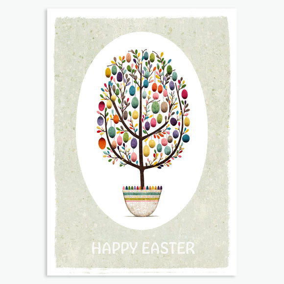 Easter Tree Cards - Set of 4