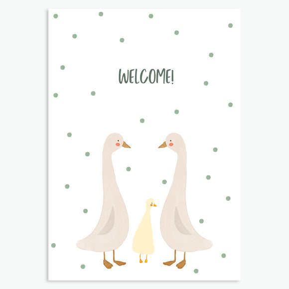 Welcome Ducky, New Baby A6 Card