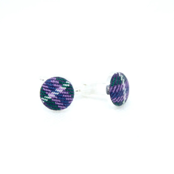 Tartan Cufflinks - Heather