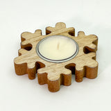 Wooden Snowflake Tea Light Holder