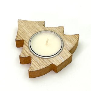 Wooden Christmas Tree Tea Light Holder