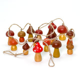 Hand-painted Wooden Mushroom Garland