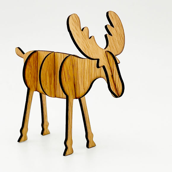 Little Wooden Moose / Elk Decoration