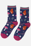 Red Squirrel Bamboo Socks (3-7 UK)