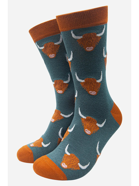 Highland Cow Bamboo Socks (7-11 UK)