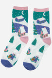 Christmas Village Bamboo Socks (3-7 UK)