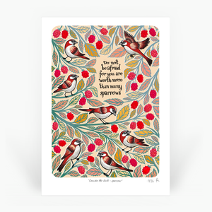 Consider The Birds - Sparrows - Art Print