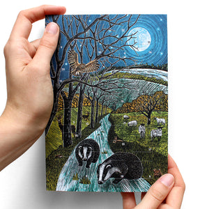 Moonlight Advent Calendar Greetings Card