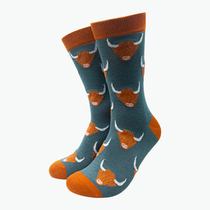 Highland Cow Bamboo Socks