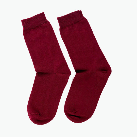 Burgundy Merino Socks