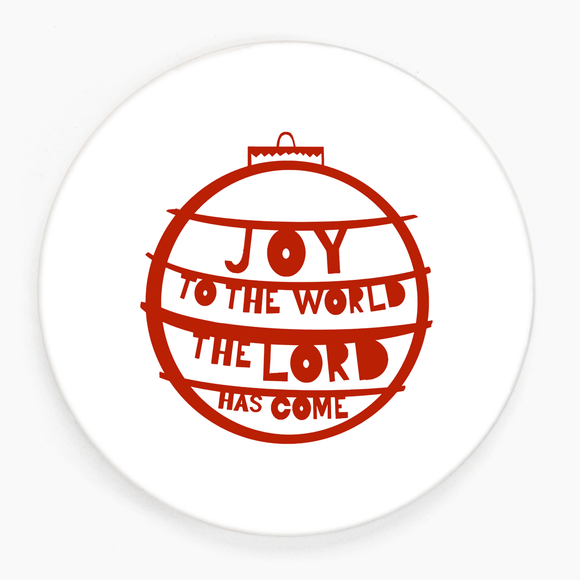 'Joy To The World' Ceramic Coaster