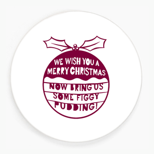 'Figgy Pudding' Ceramic Coaster
