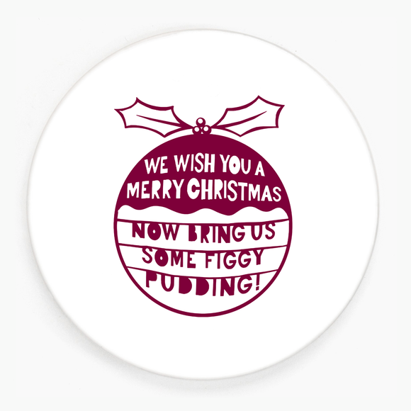 'Figgy Pudding' Ceramic Coaster
