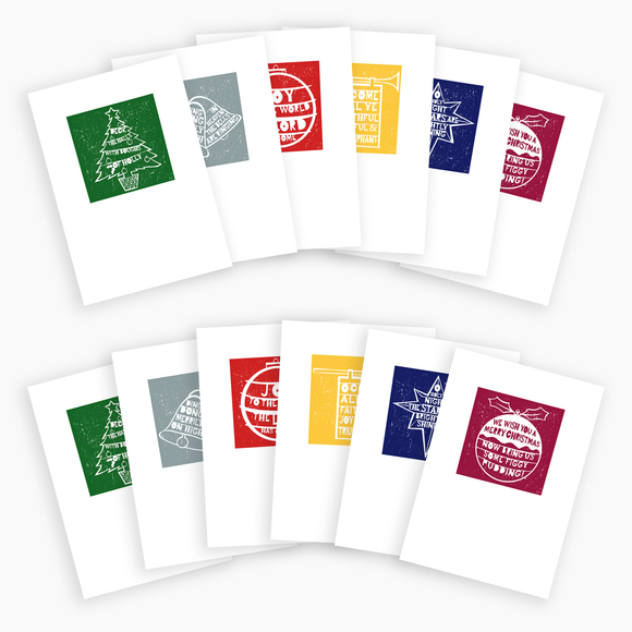 Cut-out Christmas Carol Cards