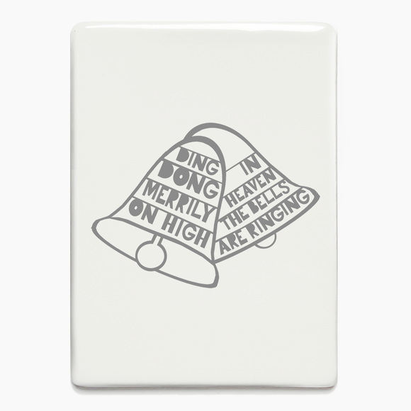 'Ding Dong Merrily' Ceramic Magnet