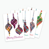Tartan Bauble Christmas Cards - mixed pack