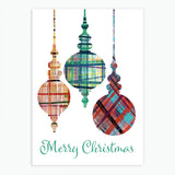 Tartan Bauble Christmas Cards - mixed pack