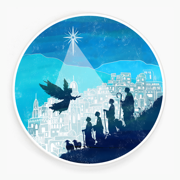 'The Shepherds' Ceramic Coaster