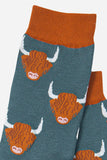 Highland Cow Bamboo Socks (7-11 UK)