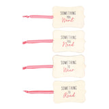 Set of 4 Reusable Wooden Christmas Gift Tags