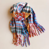 RAINBOW CHECK BLANKET SCARF