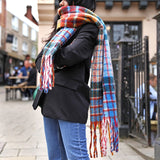 RAINBOW CHECK BLANKET SCARF