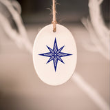 Ceramic Tree Decorations - Folk Series BLUE