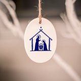 Ceramic Tree Decorations - Folk Series BLUE