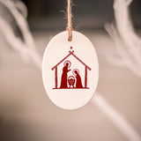 Ceramic Tree Decorations - Folk Series RED