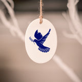 Ceramic Tree Decorations - Folk Series BLUE