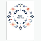 Folk Pattern Christmas Cards - Pack of 4