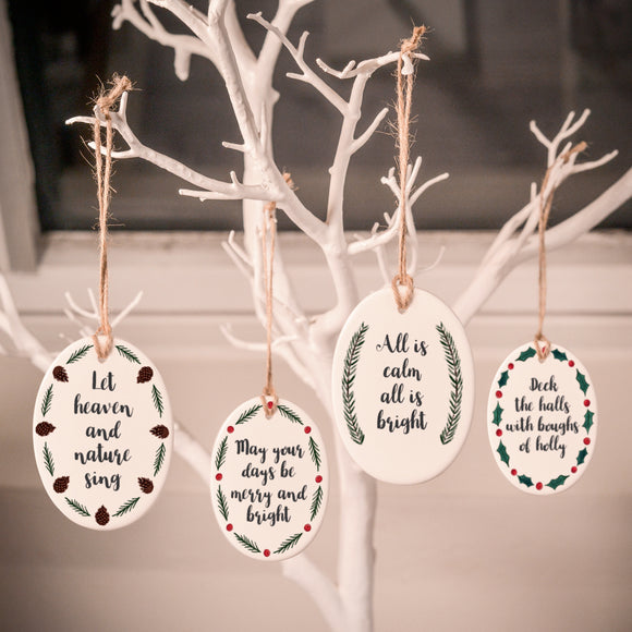 Ceramic Tree Decorations - Rustic Christmas