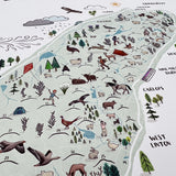 ILLUSTRATED MAP A3 PRINT - THE PENTLANDS
