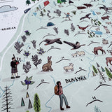 ILLUSTRATED MAP A3 PRINT - THE PENTLANDS