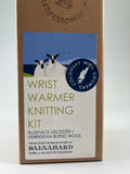 Knitting Kit - Wrist Warmers, Green Colonsay Wool