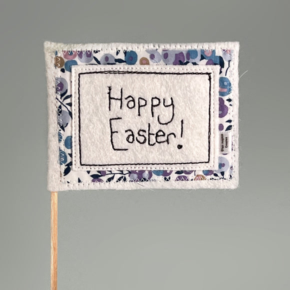 Liberty 'Happy Easter' Mini Flag/Cake Topper