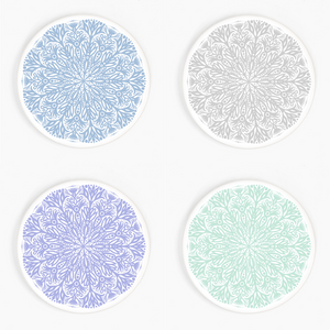 Snowflake Ceramic Coaster Set of 4