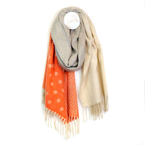 Orange Ombre Scarf, POM