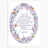 Robin Wreath Scripture Christmas Cards