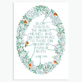 Robin Wreath Scripture Christmas Cards