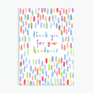 thank you for your kindness - A6 greetings card