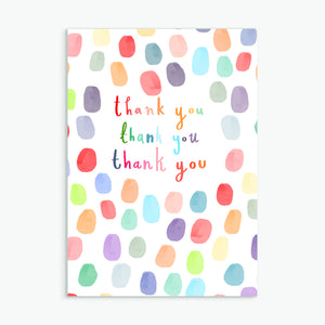 thank you thank you thank you - A6 greetings card