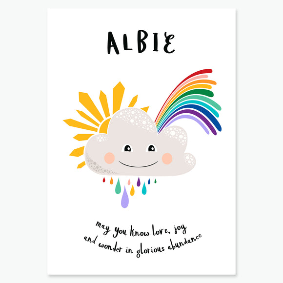 Personalisable Cloud Print - for a little one