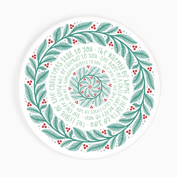 The Light of the Christmas Star, Ceramic Coaster