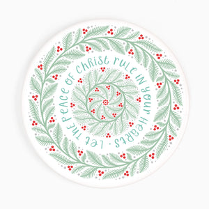 The Peace of Christ, Christmas Ceramic Coaster