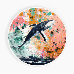 Humpback Whale Ceramic Coaster