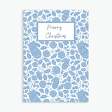 Pack of 10 Christmas Cards - Blue Merry Christmas