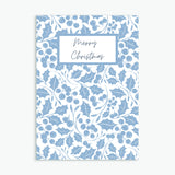 Pack of 10 Christmas Cards - Blue Merry Christmas