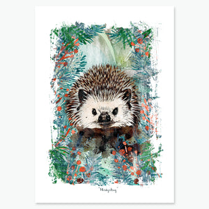 Hedgehog - Christmas Card