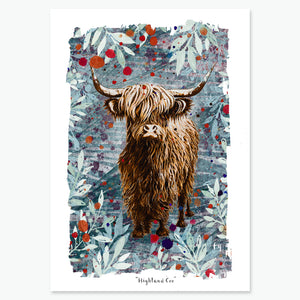 Highland Coo - Christmas Card